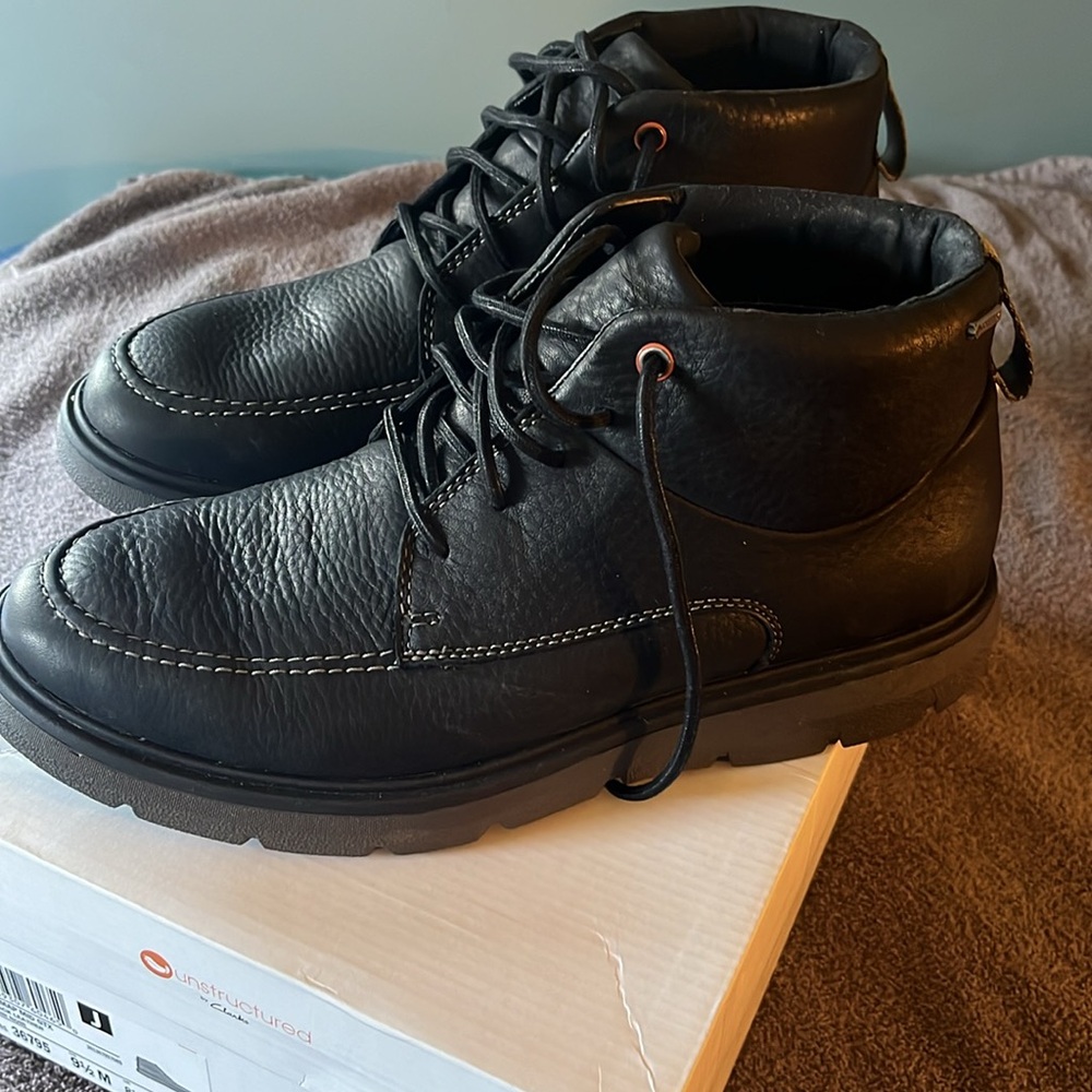 Clark’s Men’s Unstructured Ankle Boot - Waterproof - Goretex - Size 9 1/2 - NIB - Picture 2 of 2